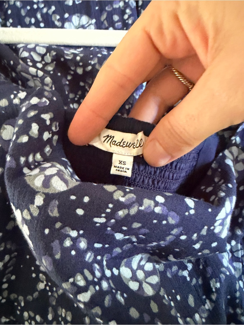 Madewell Navy and White Floral Sundress - Picture 3 of 3